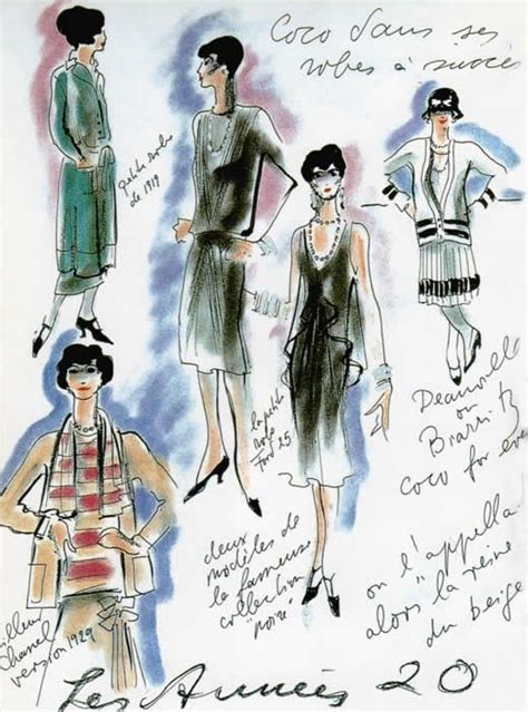 chanel eyewear sketches|Chanel 1920s designs.